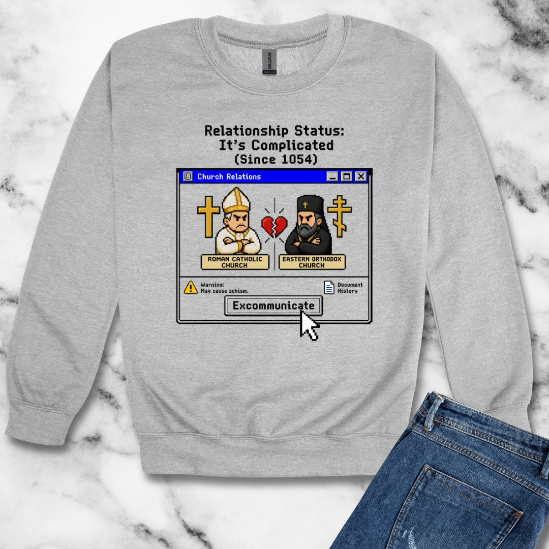 Great Schism 8 Bit Relationship Status Unisex Heavy Crewneck Sweatshirt