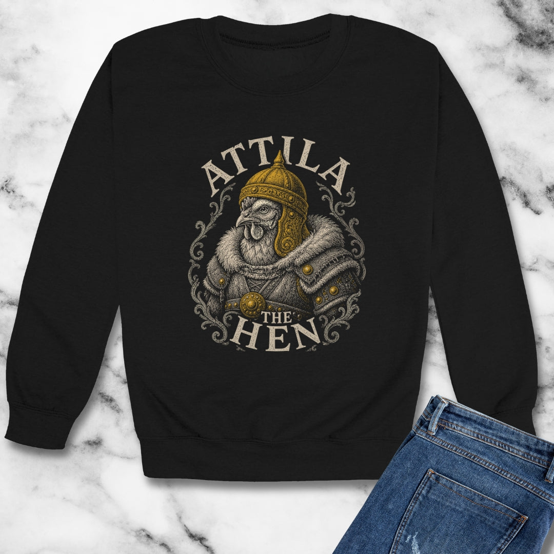 Attila the Hen Unisex Heavy Crewneck Sweatshirt