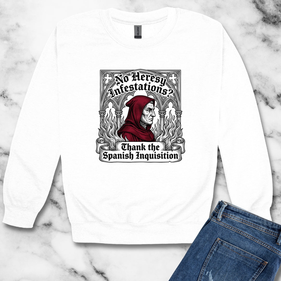 No Heresy Infestations Spanish Inquisition Unisex Heavy Crewneck Sweatshirt