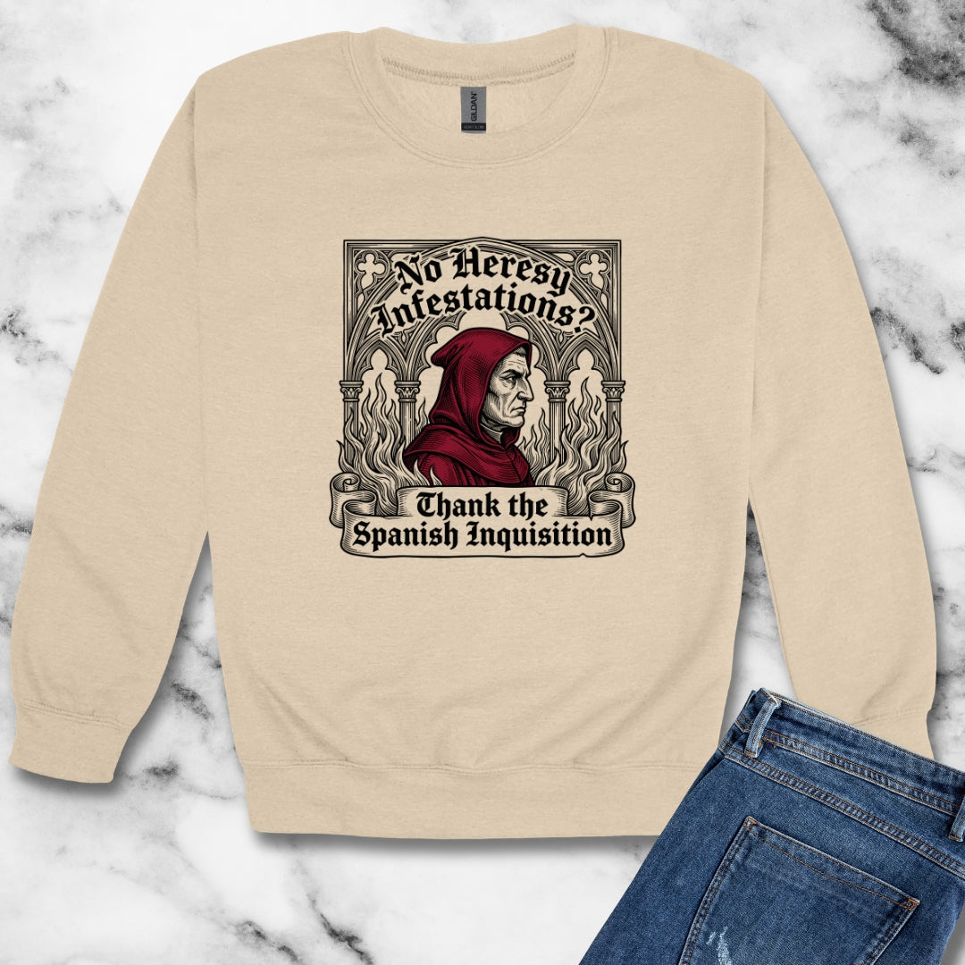 No Heresy Infestations Spanish Inquisition Unisex Heavy Crewneck Sweatshirt