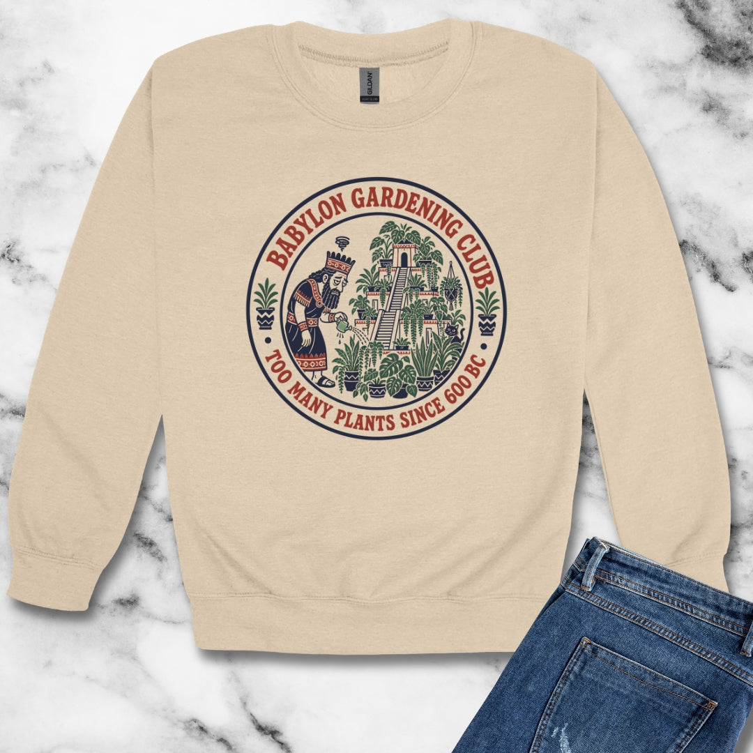The Babylon Gardening Club Unisex Heavy Crewneck Sweatshirt