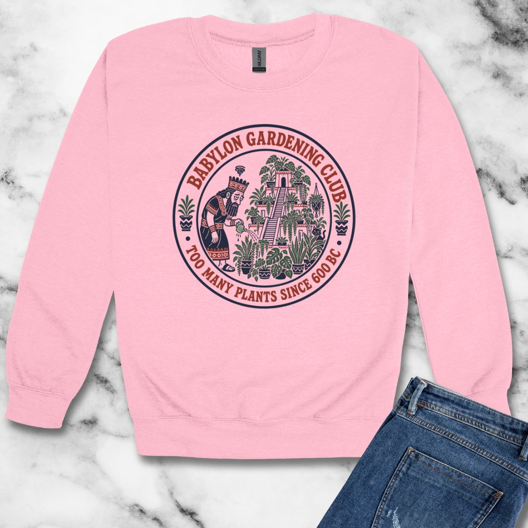 The Babylon Gardening Club Unisex Heavy Crewneck Sweatshirt