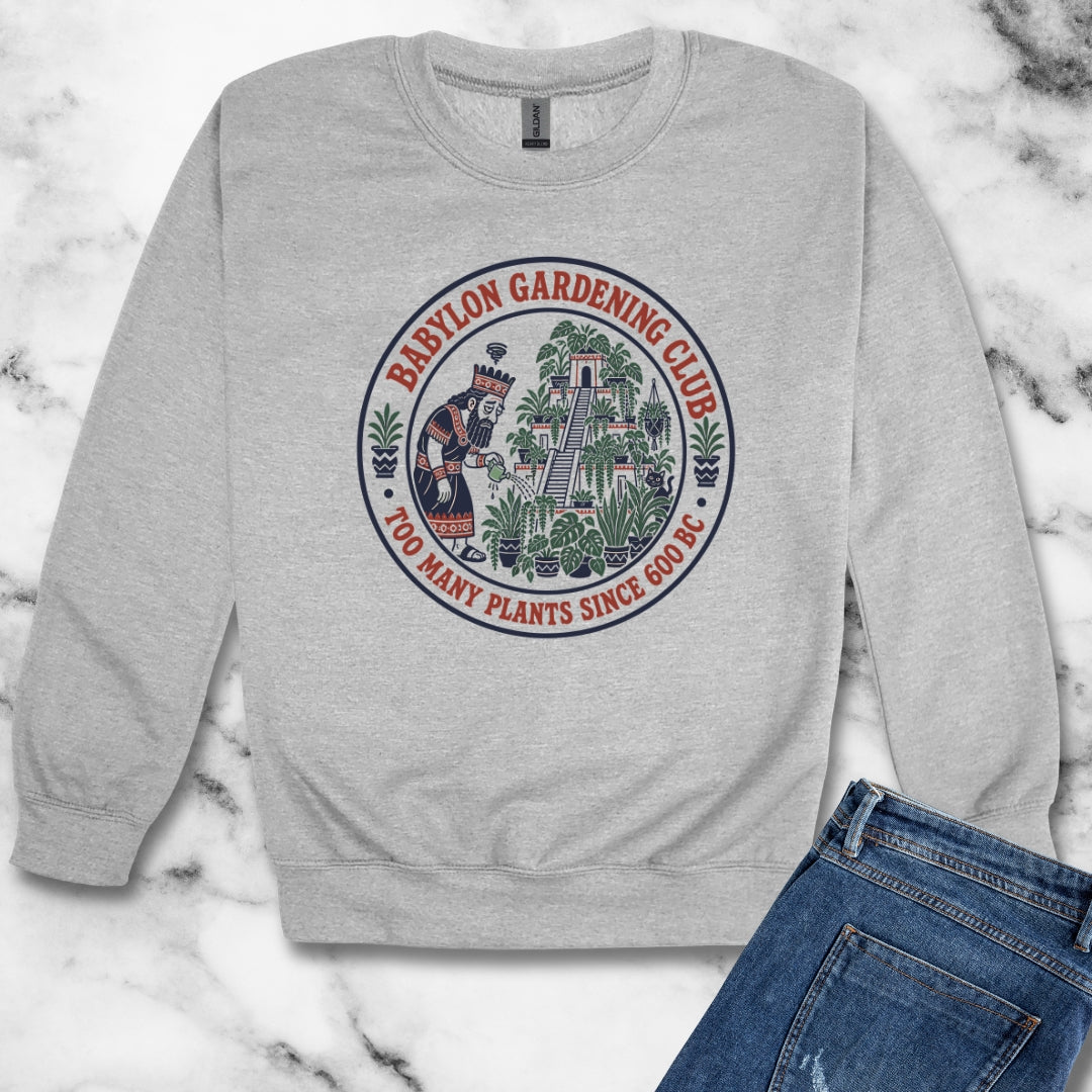 The Babylon Gardening Club Unisex Heavy Crewneck Sweatshirt