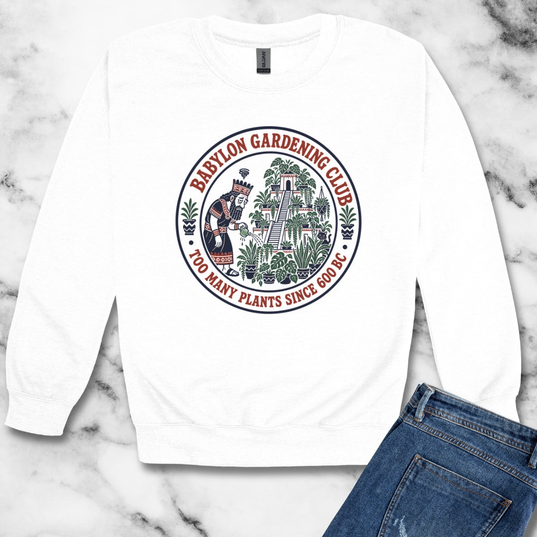 The Babylon Gardening Club Unisex Heavy Crewneck Sweatshirt