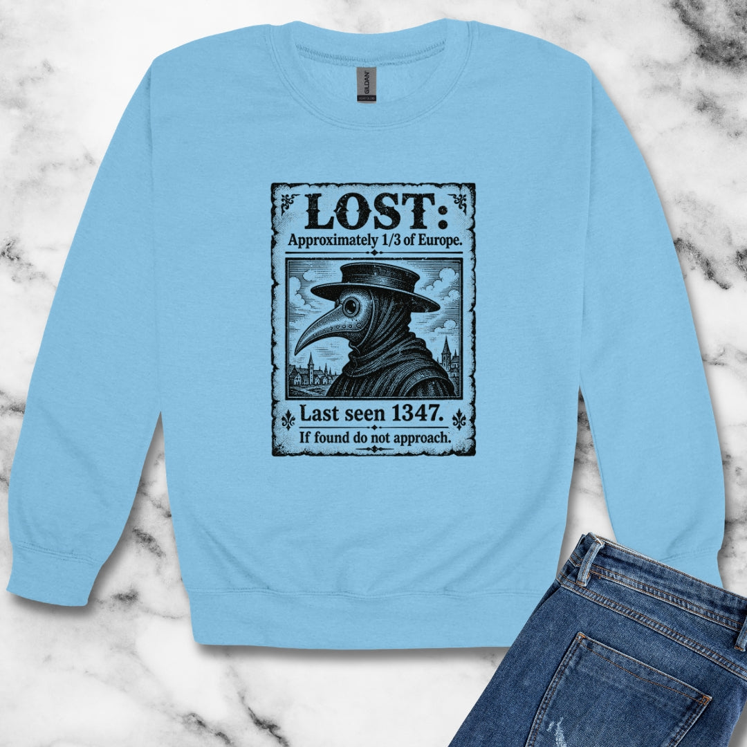 Lost Black Plague Poster Unisex Heavy Crewneck Sweatshirt