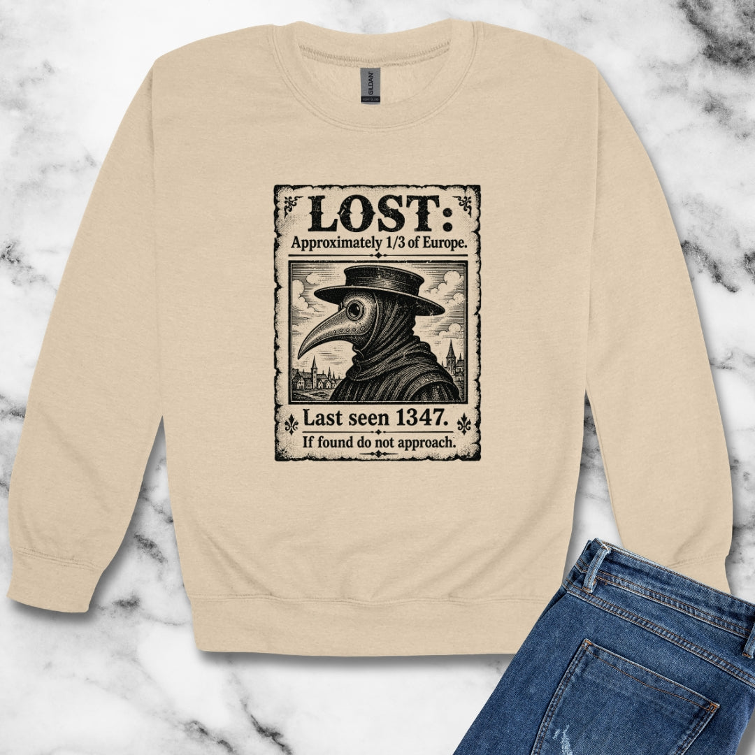 Lost Black Plague Poster Unisex Heavy Crewneck Sweatshirt