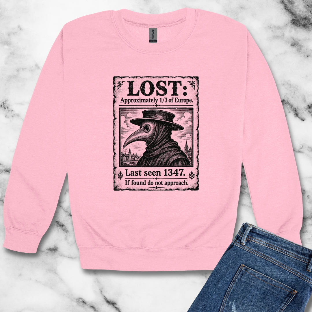 Lost Black Plague Poster Unisex Heavy Crewneck Sweatshirt