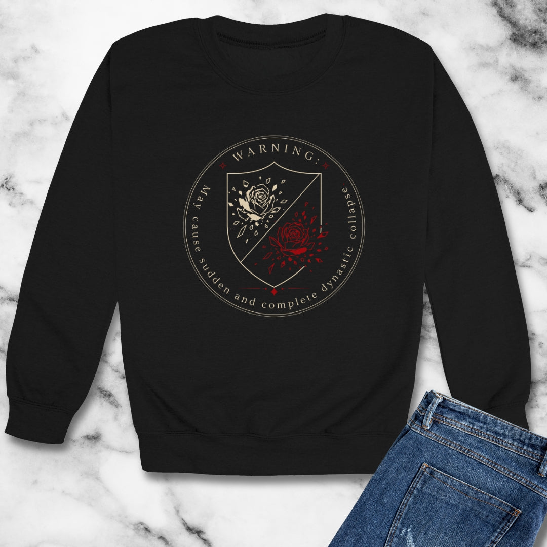 War of the Roses Warning Unisex Heavy Crewneck Sweatshirt