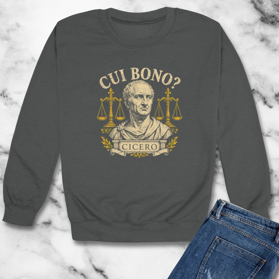 Cicero Cui Bono Who Benefits Unisex Heavy Crewneck Sweatshirt