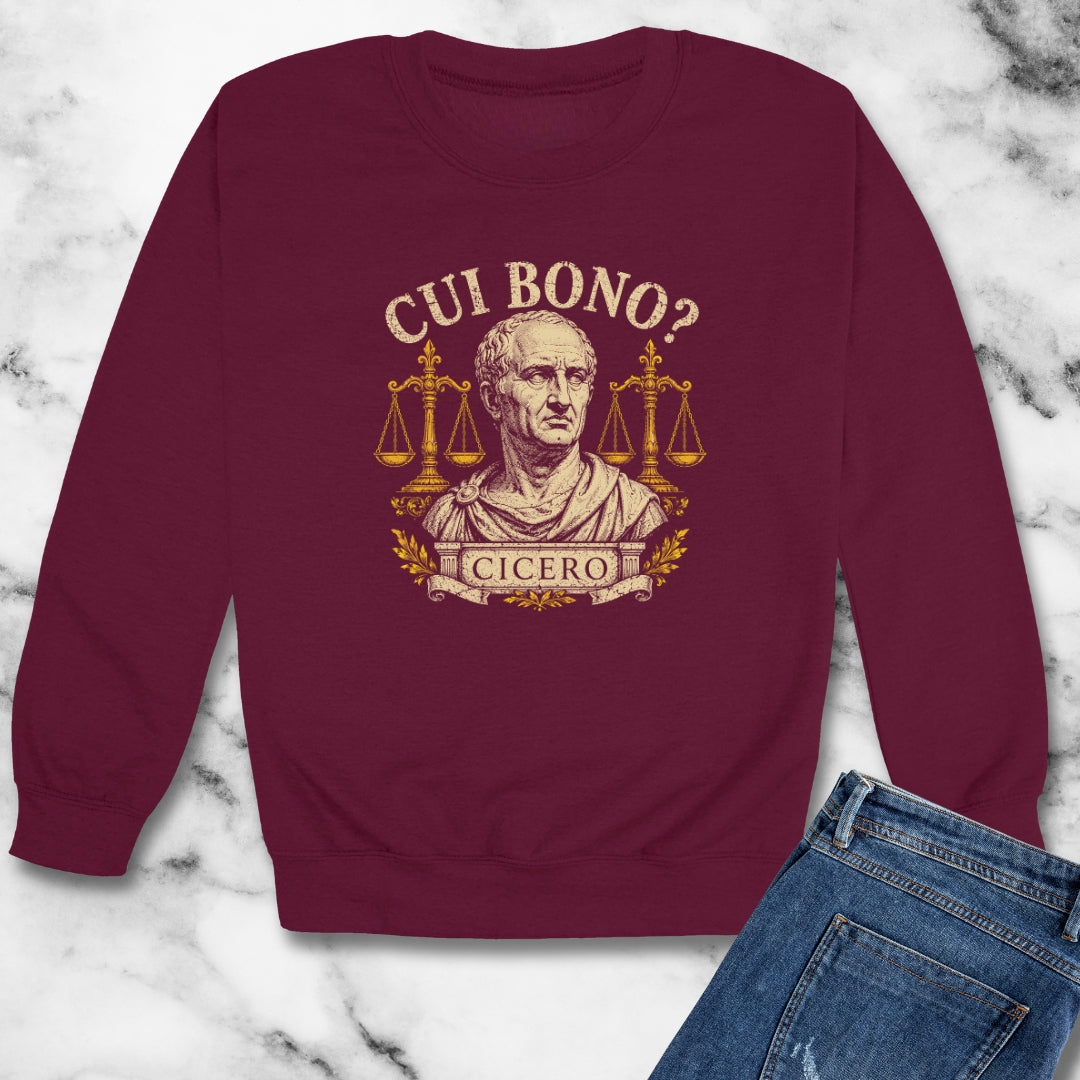 Cicero Cui Bono Who Benefits Unisex Heavy Crewneck Sweatshirt