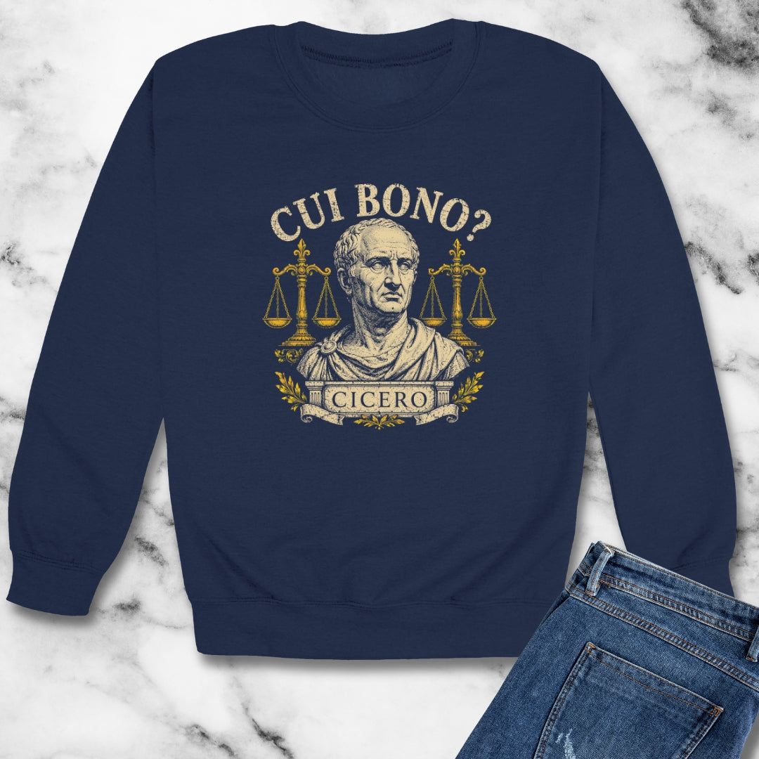 Cicero Cui Bono Who Benefits Unisex Heavy Crewneck Sweatshirt