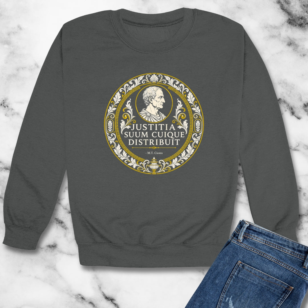 Cicero Justice to Each His Own Unisex Heavy Crewneck Sweatshirt