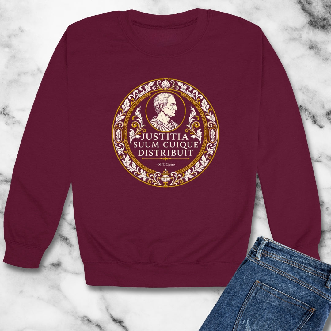 Cicero Justice to Each His Own Unisex Heavy Crewneck Sweatshirt