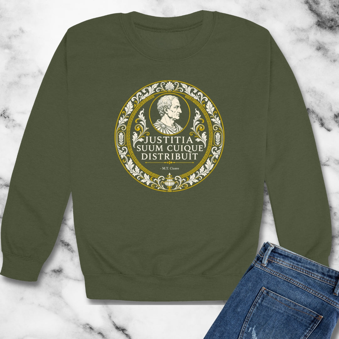 Cicero Justice to Each His Own Unisex Heavy Crewneck Sweatshirt