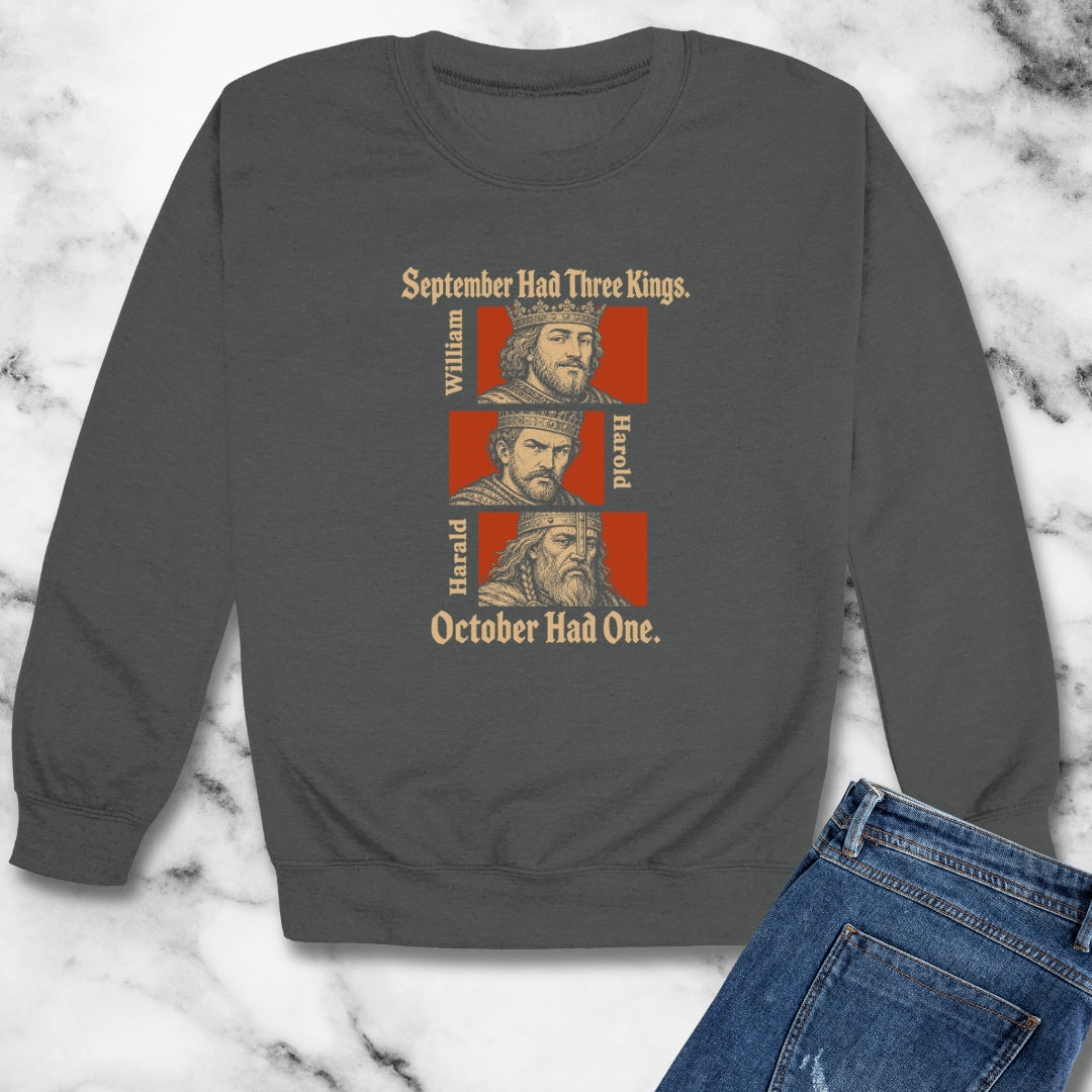 1066 October Had Only 1 King Unisex Heavy Crewneck Sweatshirt