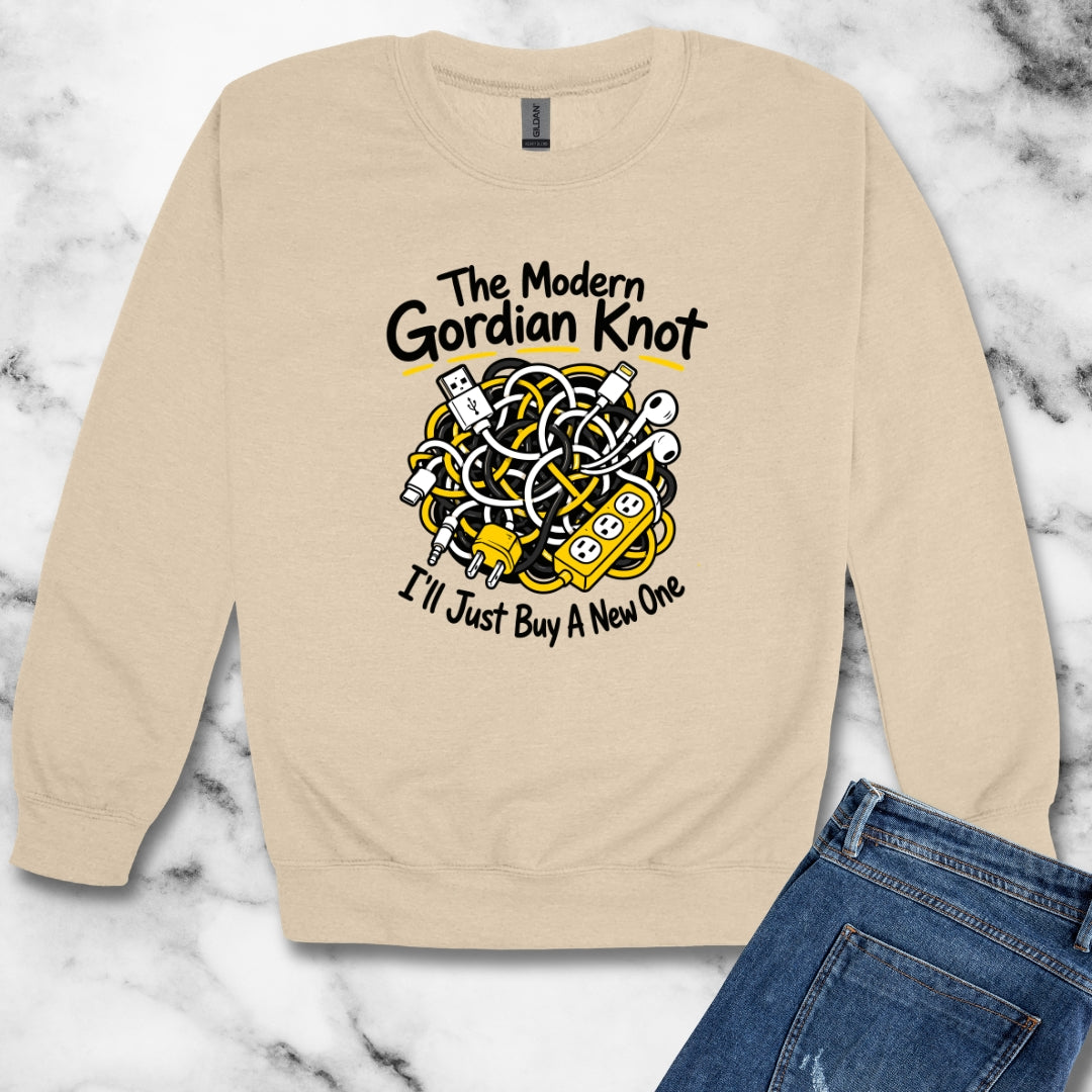 Modern Gordian Knot Unisex Heavy Crewneck Sweatshirt