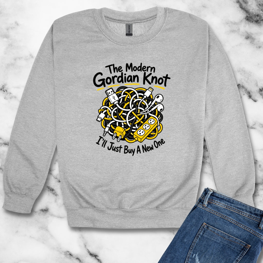 Modern Gordian Knot Unisex Heavy Crewneck Sweatshirt