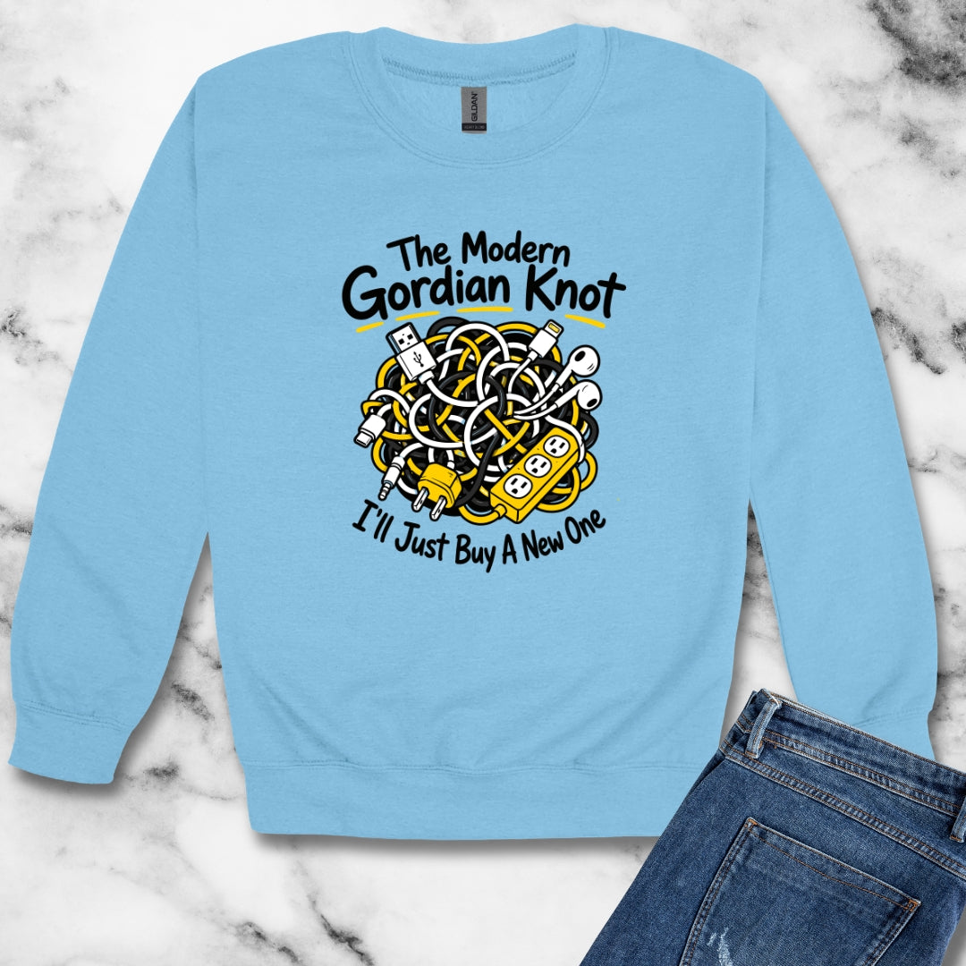 Modern Gordian Knot Unisex Heavy Crewneck Sweatshirt