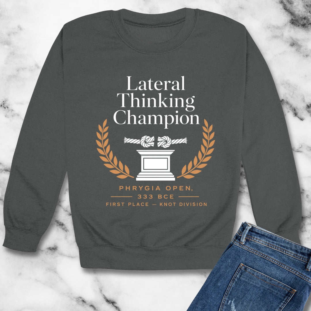 Gordian Knot Lateral Thinking Champion Unisex Heavy Crewneck Sweatshirt