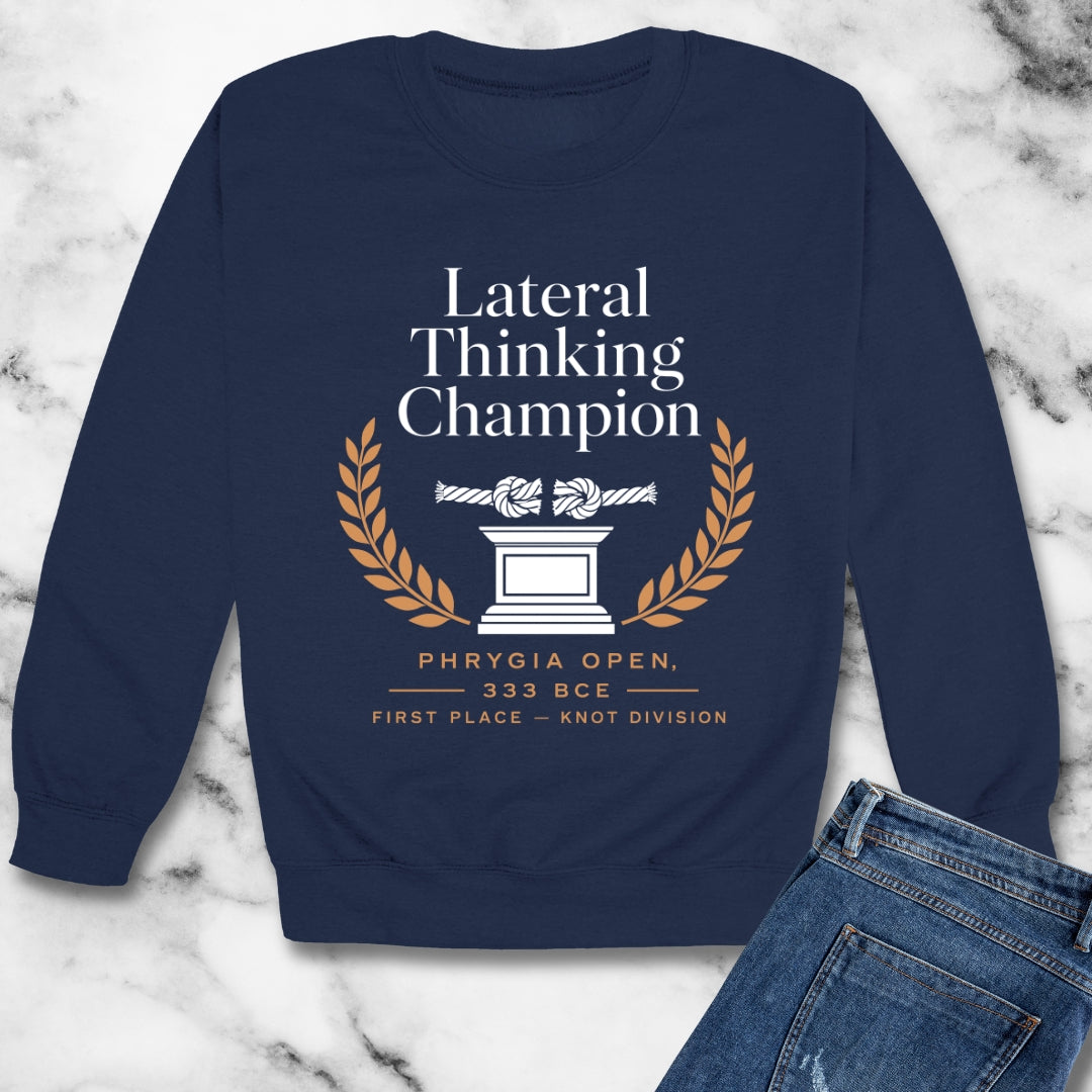 Gordian Knot Lateral Thinking Champion Unisex Heavy Crewneck Sweatshirt