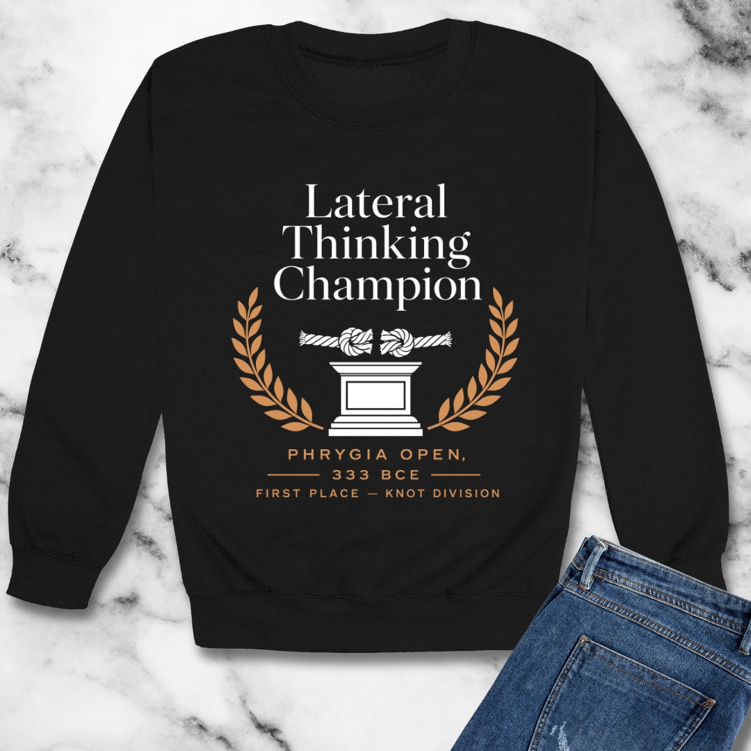 Gordian Knot Lateral Thinking Champion Unisex Heavy Crewneck Sweatshirt