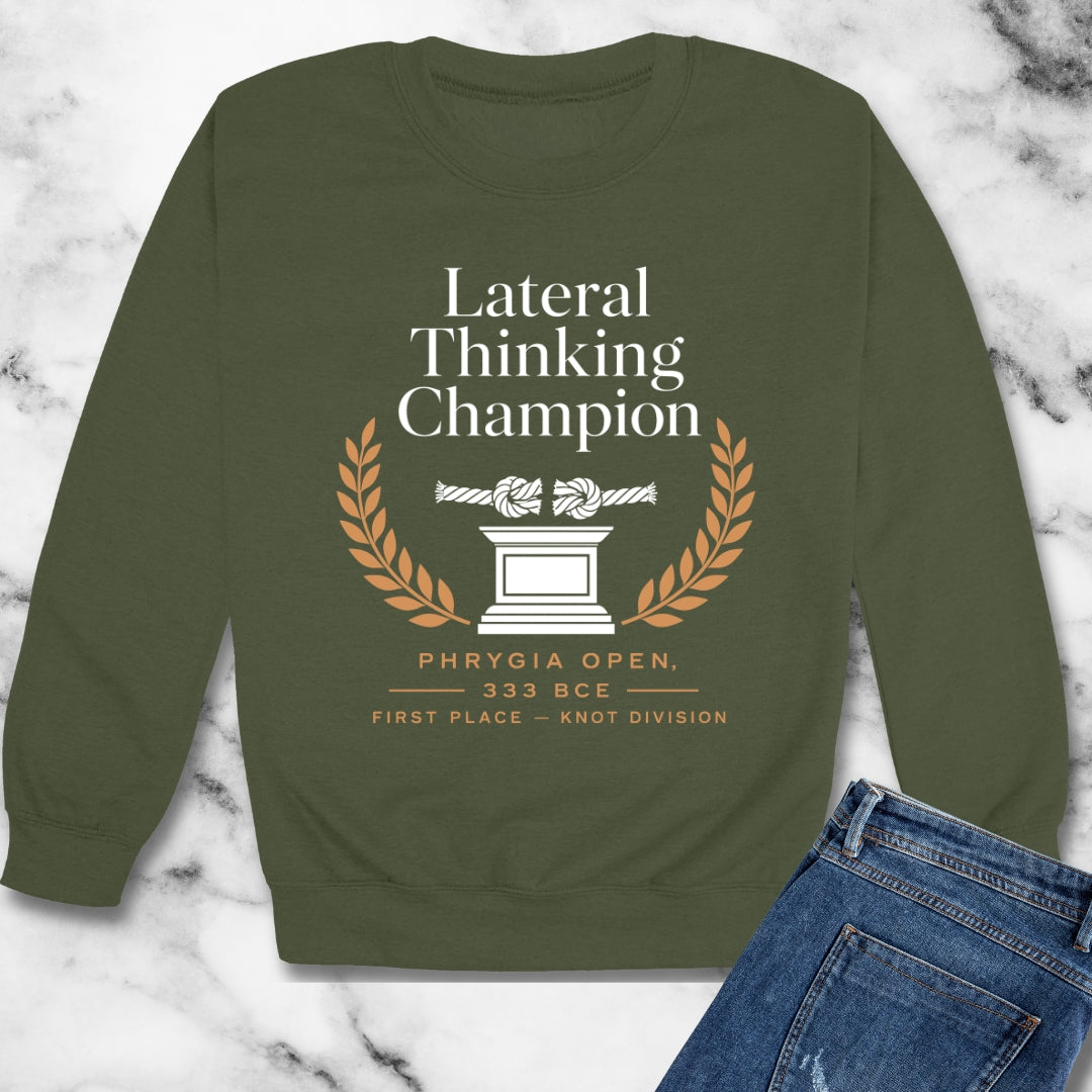 Gordian Knot Lateral Thinking Champion Unisex Heavy Crewneck Sweatshirt