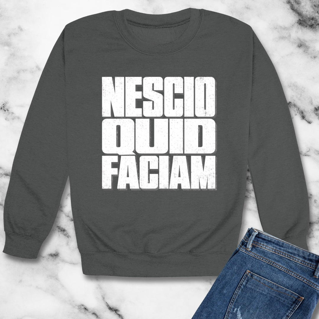 NESCIO QUID FACIAM Unisex Heavy Crewneck Sweatshirt