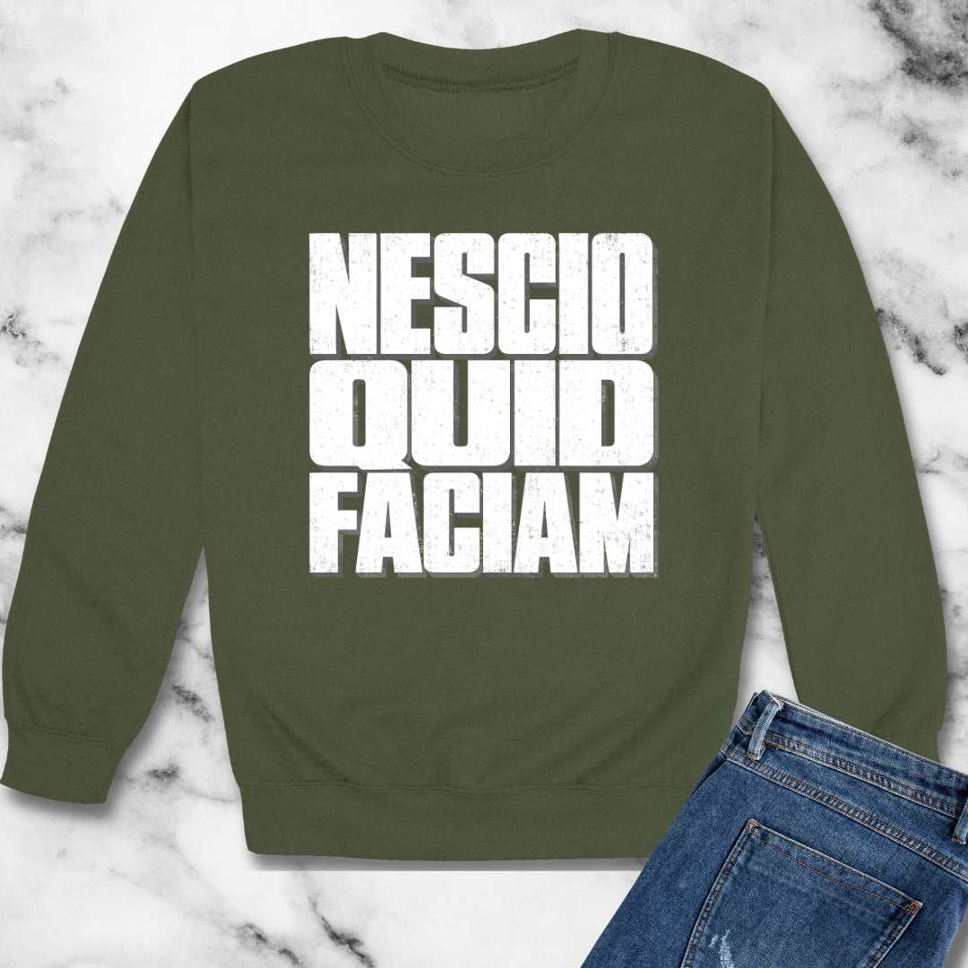 NESCIO QUID FACIAM Unisex Heavy Crewneck Sweatshirt