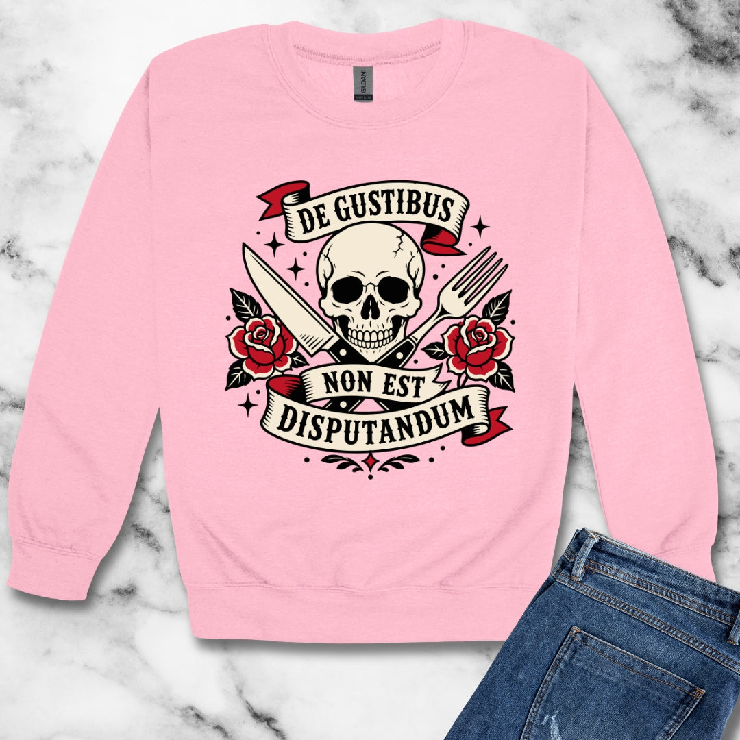 De Gustibus Non Est Disputandum Matters of Taste Tattoo Unisex Heavy Crewneck Sweatshirt