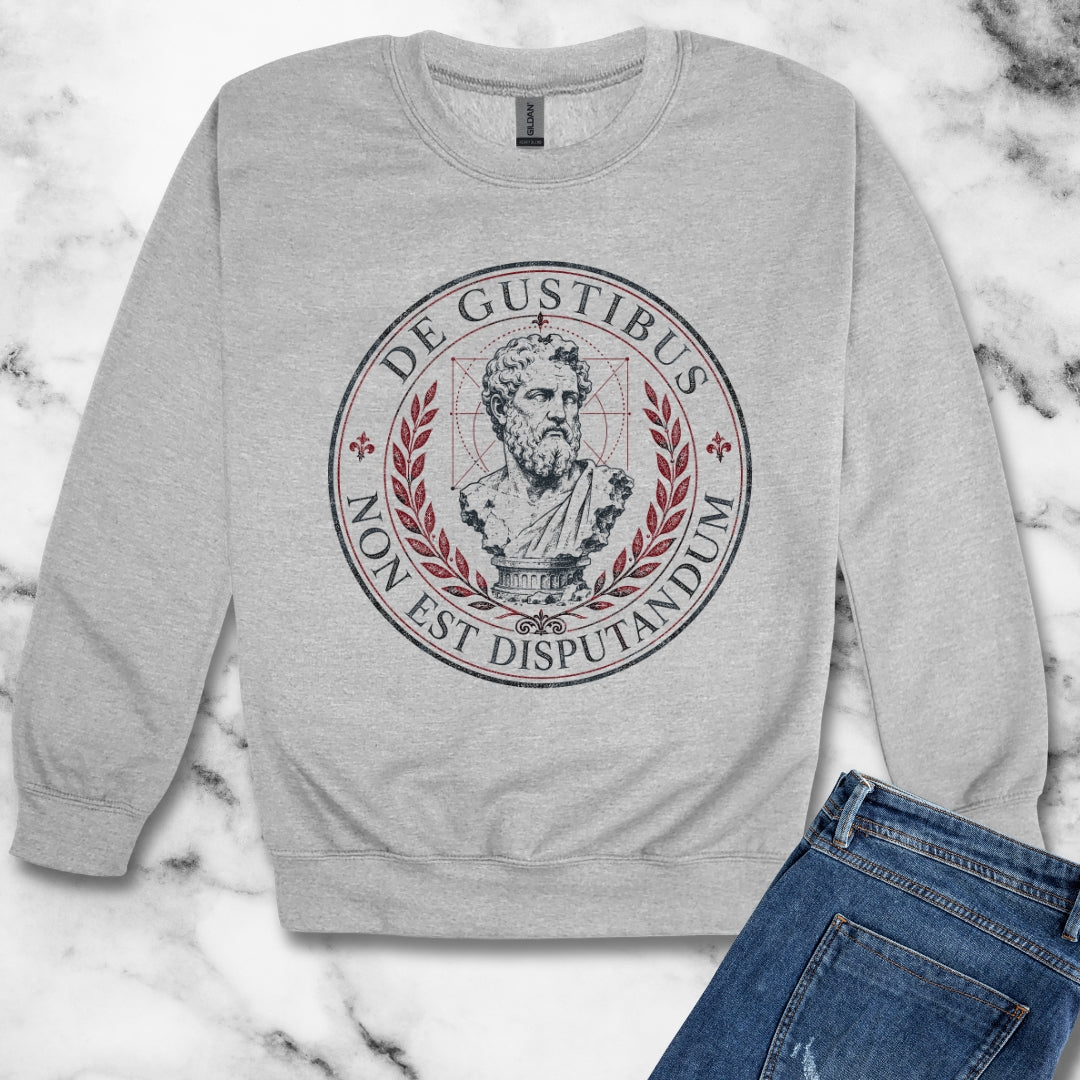 De Gustibus Non Est Disputandum Matters of Taste Unisex Heavy Crewneck Sweatshirt