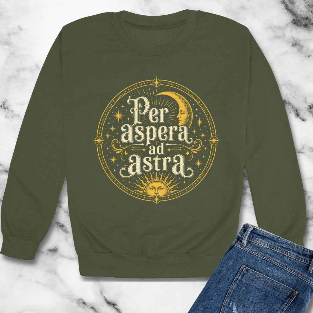 Per Aspera Ad Astra Unisex Heavy Crewneck Sweatshirt