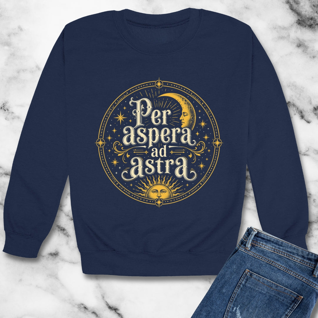Per Aspera Ad Astra Unisex Heavy Crewneck Sweatshirt