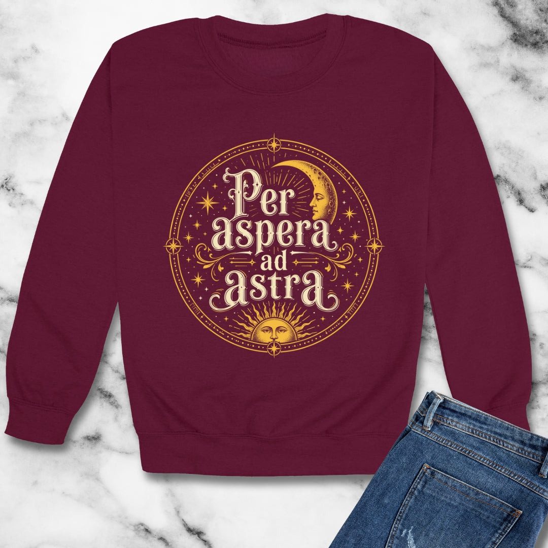 Per Aspera Ad Astra Unisex Heavy Crewneck Sweatshirt