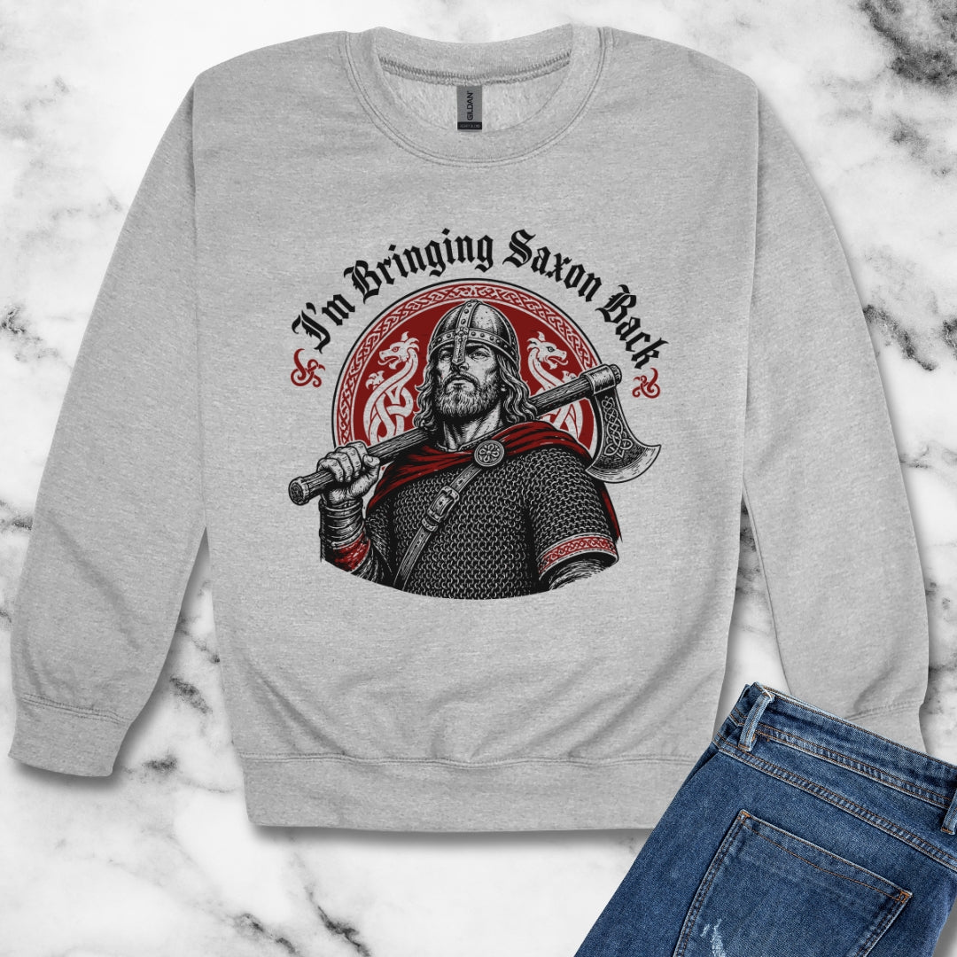 I'm Bringing Saxon Back Unisex Heavy Crewneck Sweatshirt