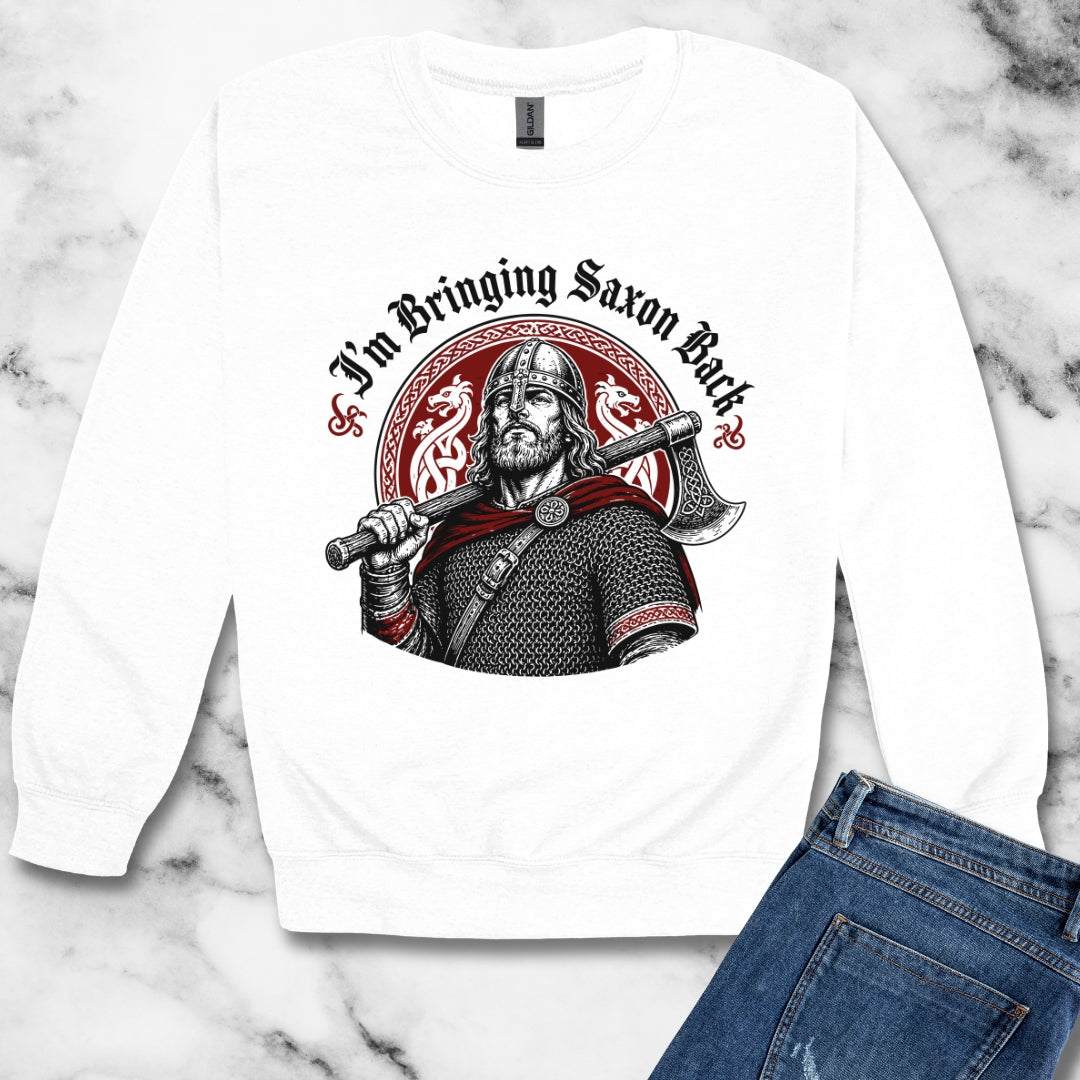 I'm Bringing Saxon Back Unisex Heavy Crewneck Sweatshirt