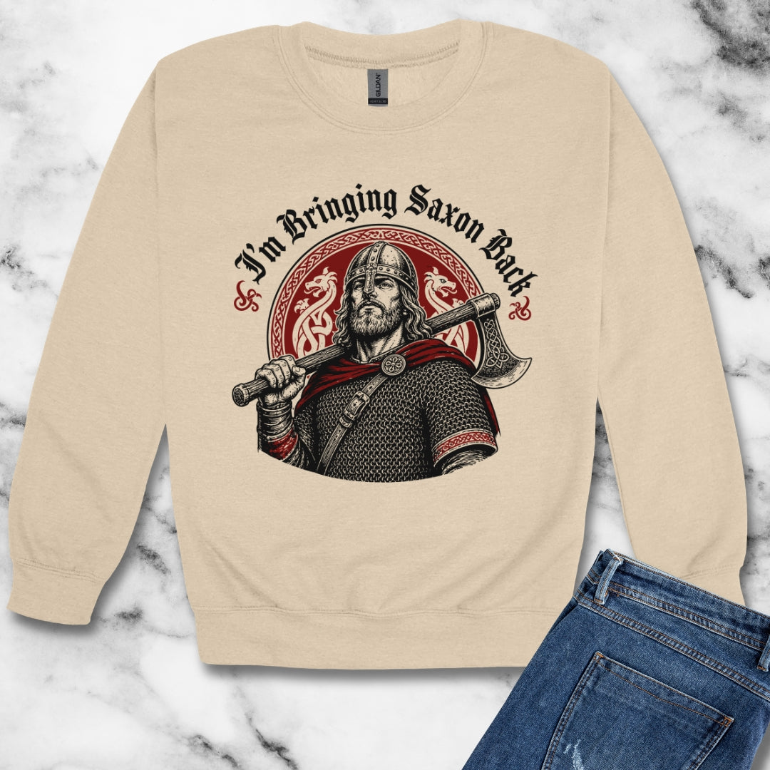 I'm Bringing Saxon Back Unisex Heavy Crewneck Sweatshirt