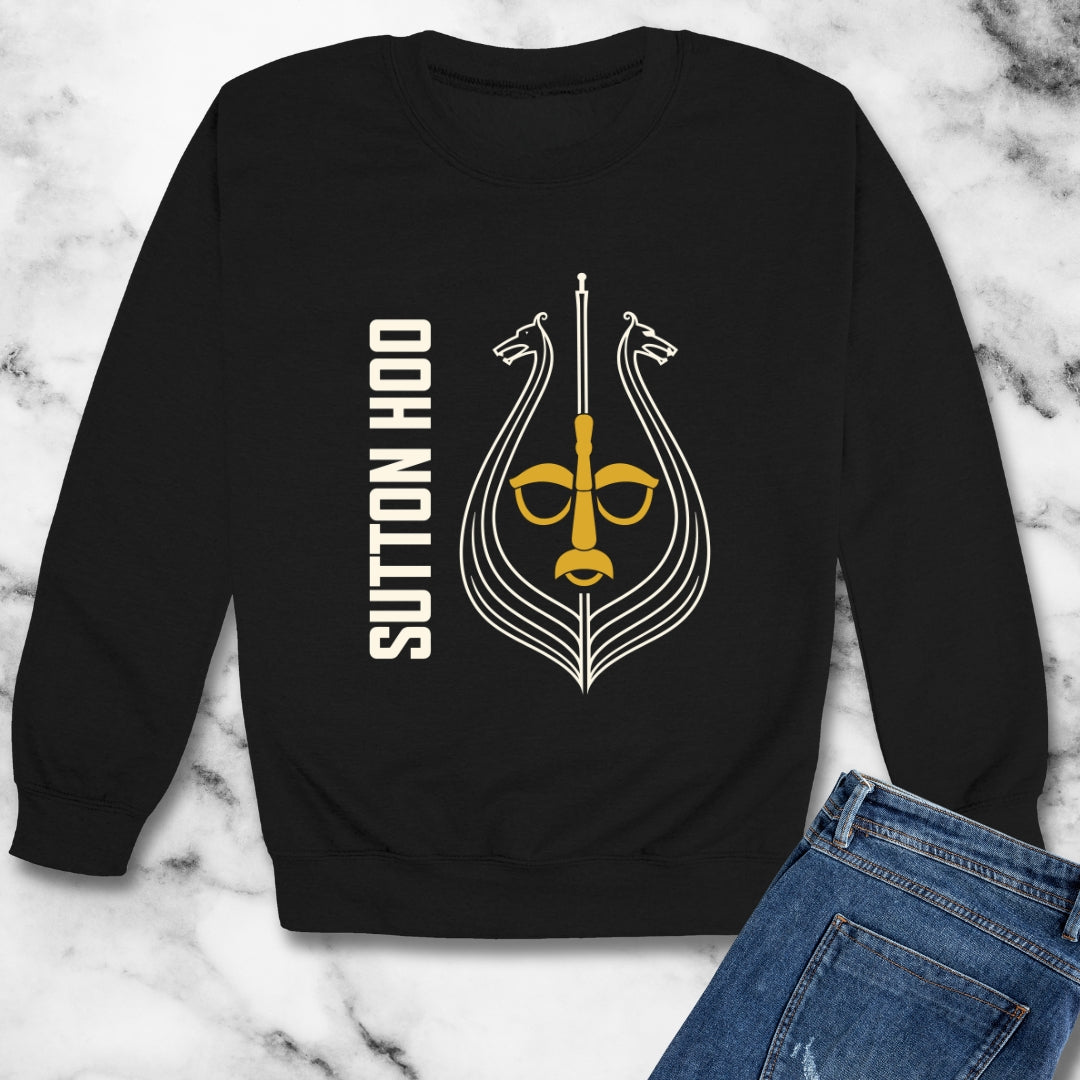 Minimalist Sutton Hoo Saxon Unisex Heavy Crewneck Sweatshirt
