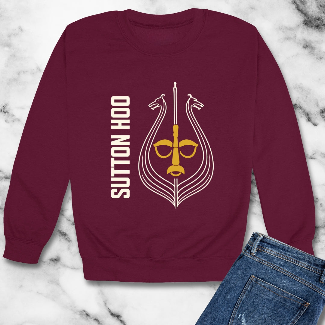 Minimalist Sutton Hoo Saxon Unisex Heavy Crewneck Sweatshirt