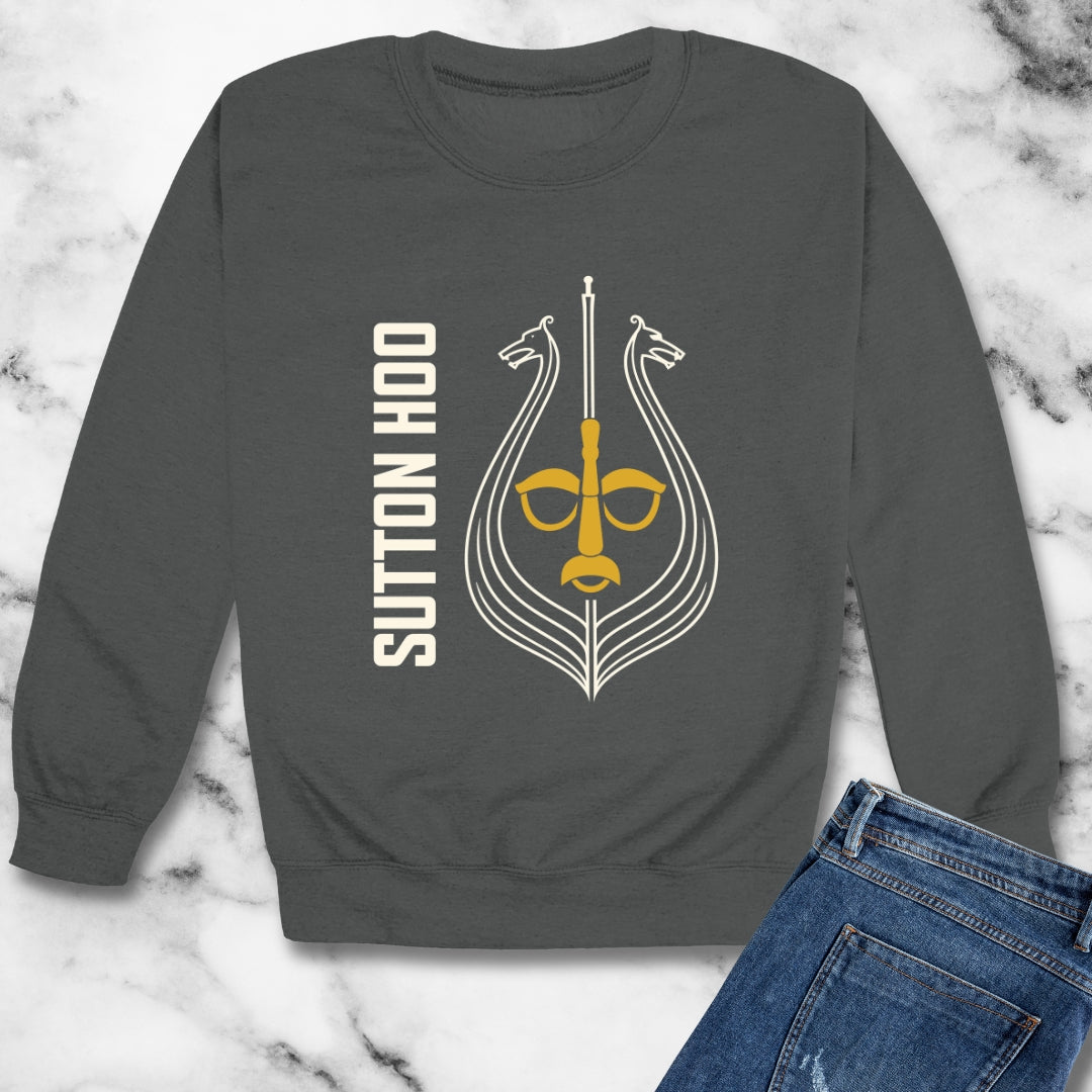 Minimalist Sutton Hoo Saxon Unisex Heavy Crewneck Sweatshirt