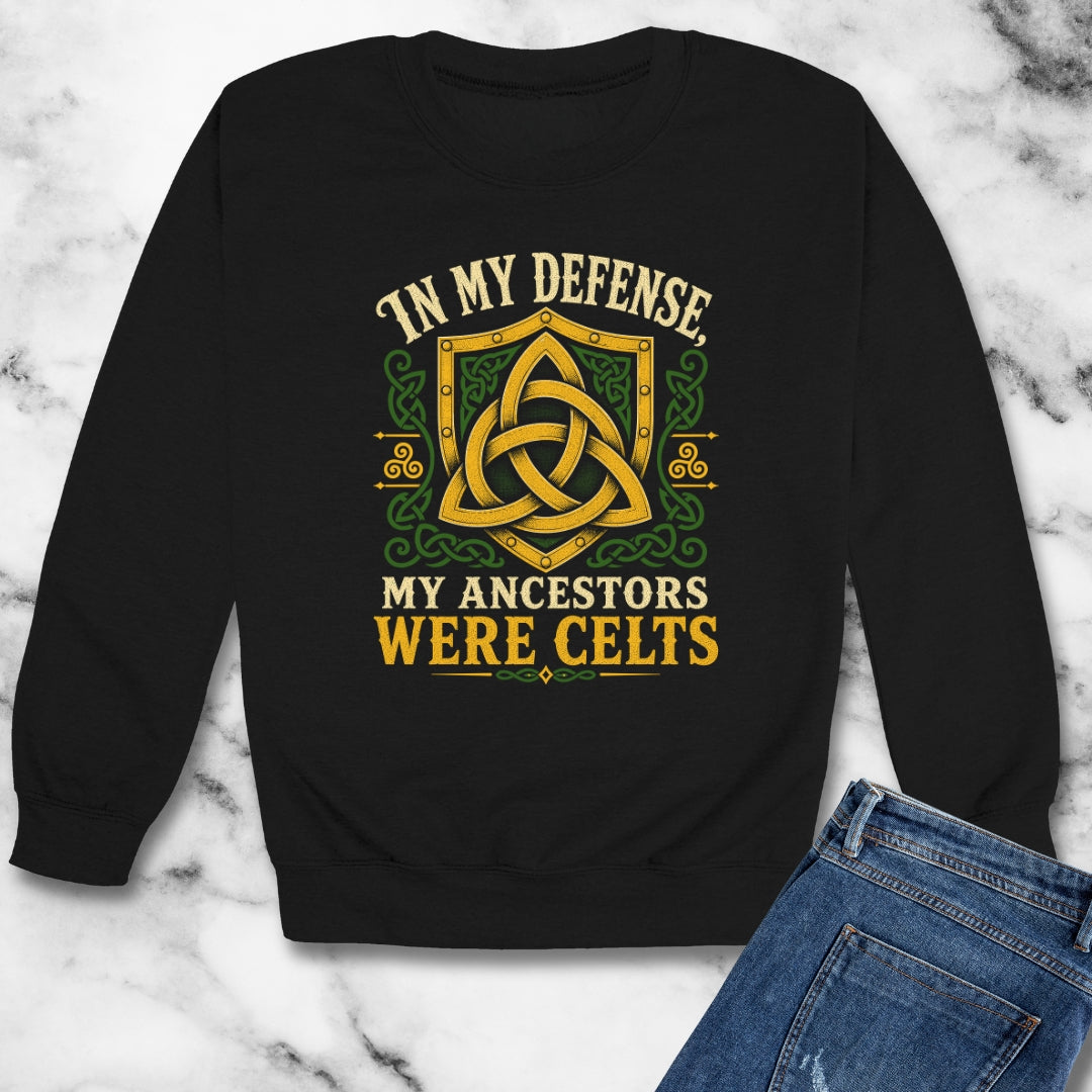 In My Defense My Ancestors Were Celts Shield Unisex Heavy Crewneck Sweatshirt