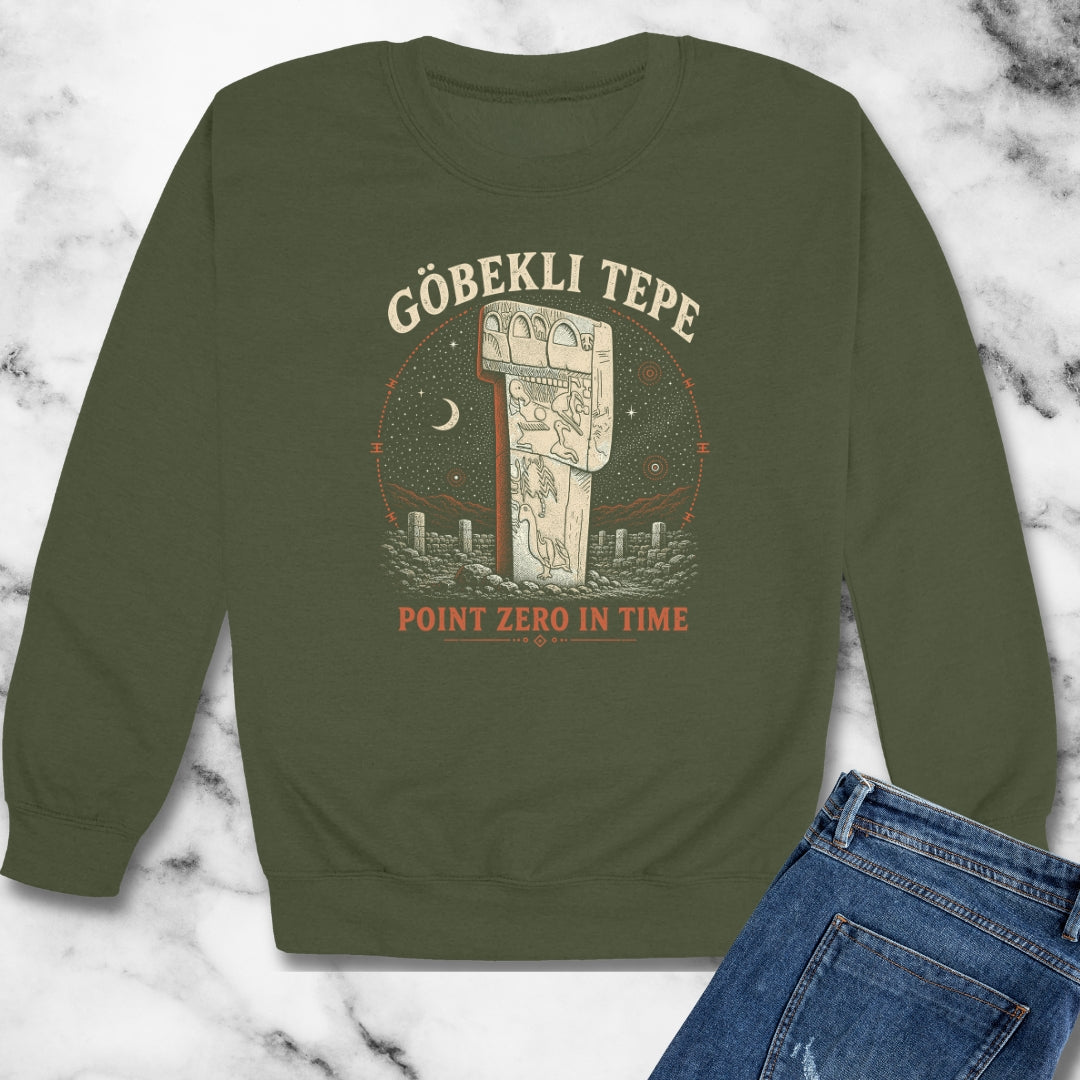 GÖBEKLI TEPE Night Sky Unisex Heavy Crewneck Sweatshirt