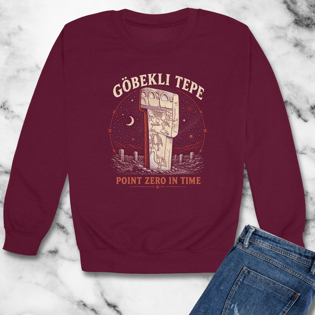 GÖBEKLI TEPE Night Sky Unisex Heavy Crewneck Sweatshirt