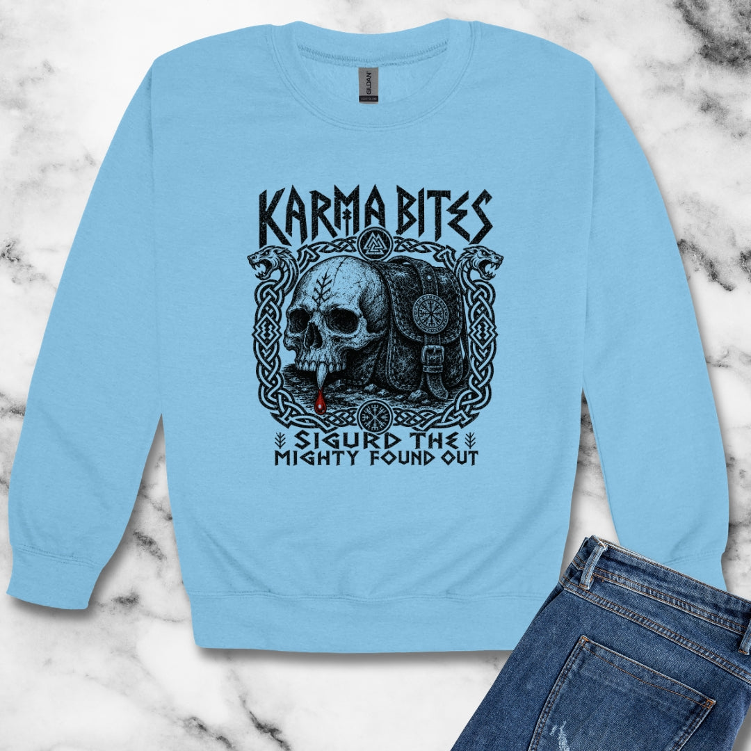 Karma Bites Sigurd the Mighty Unisex Heavy Crewneck Sweatshirt