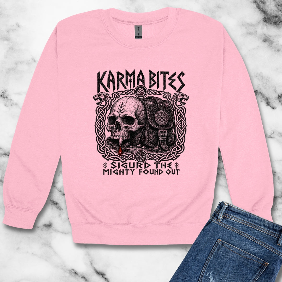 Karma Bites Sigurd the Mighty Unisex Heavy Crewneck Sweatshirt