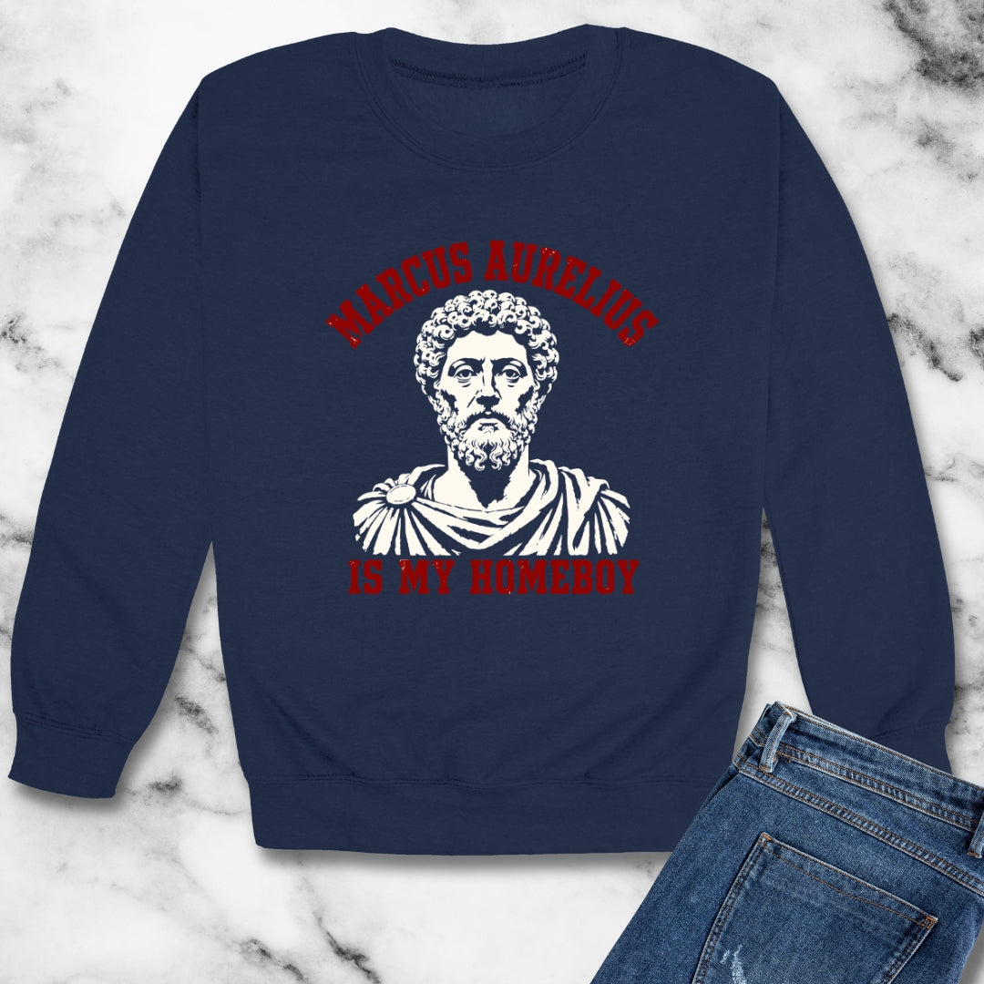 Marcus Aurelius is My Homeboy Unisex Heavy Crewneck Sweatshirt