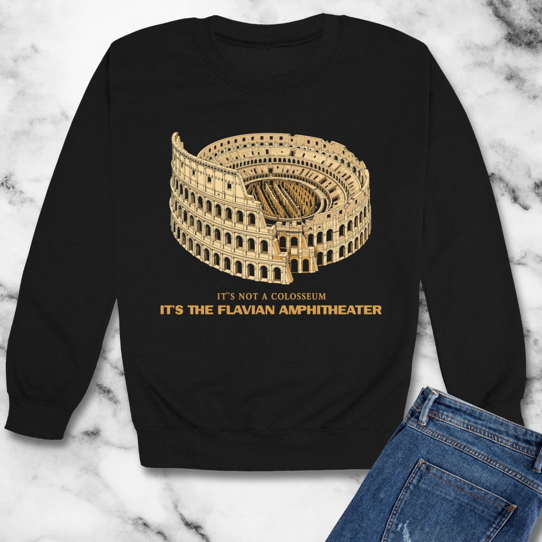 Not Colosseum Flavian Amphitheater Unisex Heavy Crewneck Sweatshirt