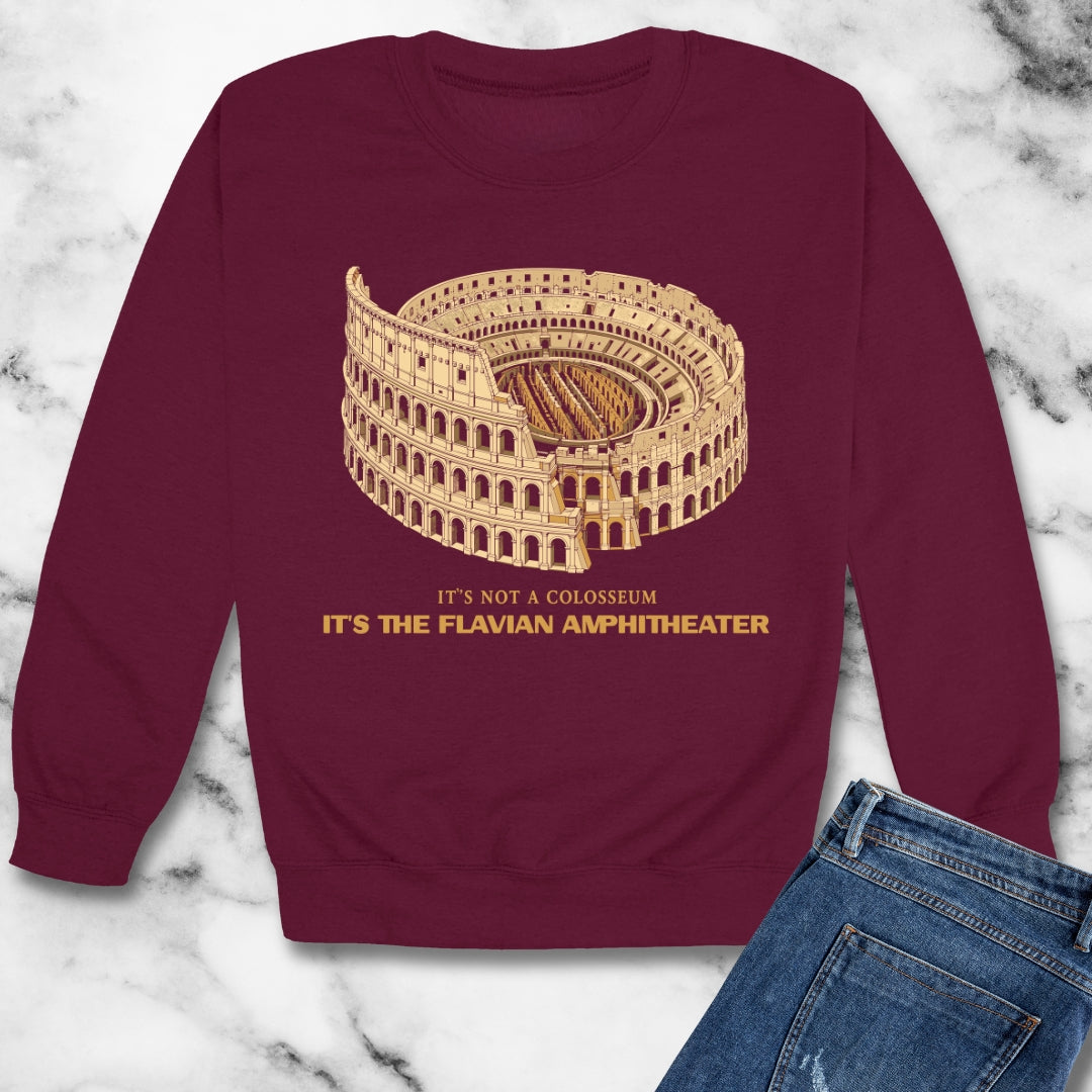 Not Colosseum Flavian Amphitheater Unisex Heavy Crewneck Sweatshirt