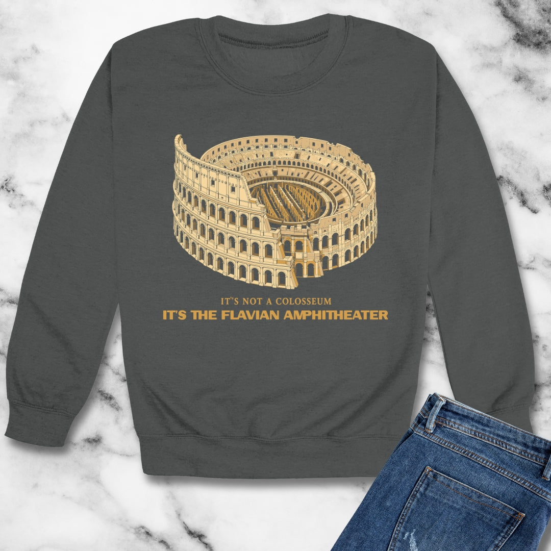 Not Colosseum Flavian Amphitheater Unisex Heavy Crewneck Sweatshirt