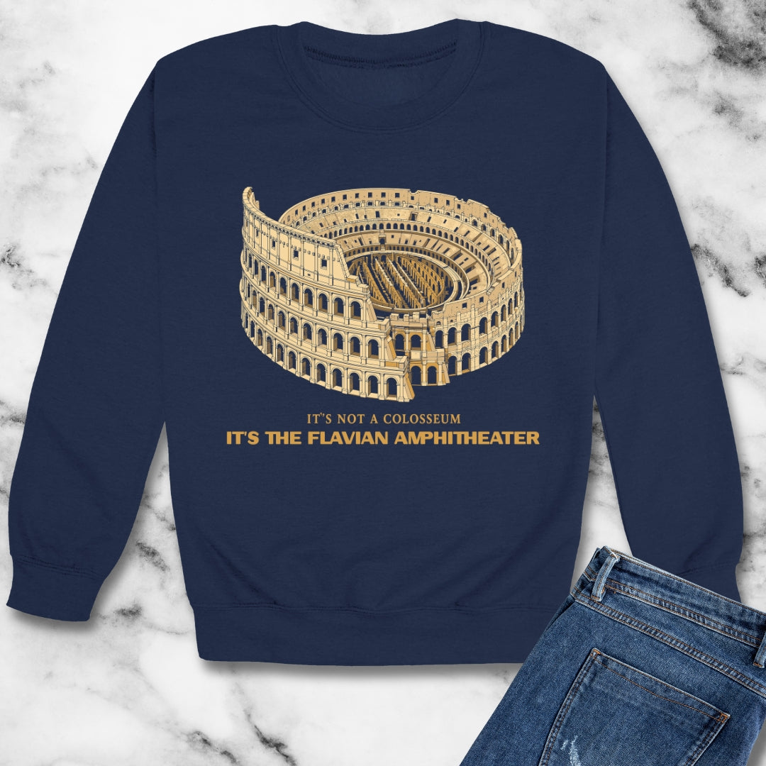 Not Colosseum Flavian Amphitheater Unisex Heavy Crewneck Sweatshirt