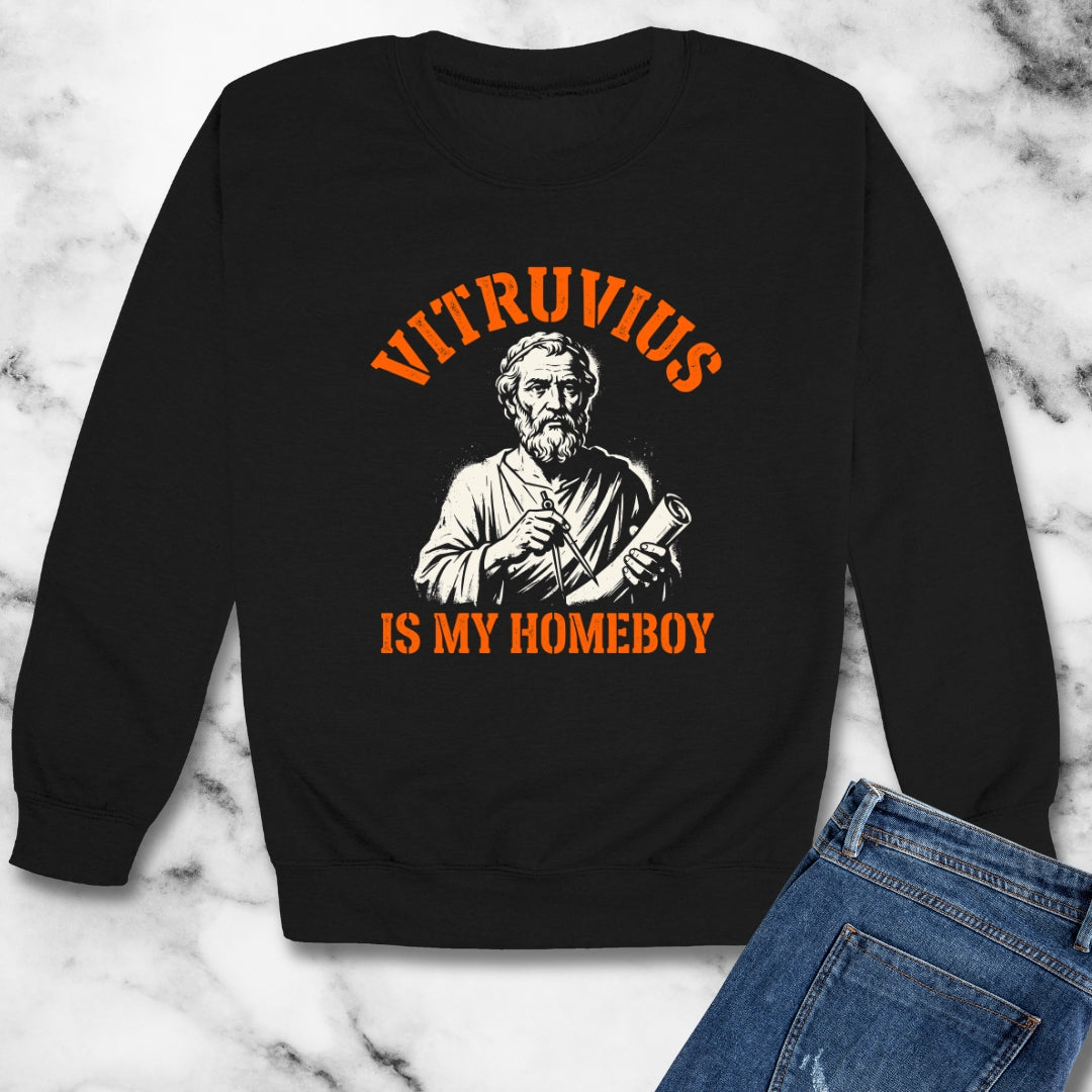 Vitruvius is My Homeboy Unisex Heavy Crewneck Sweatshirt